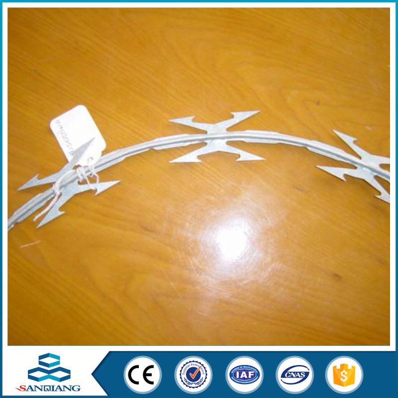 A variety of colors buy razor blade barbed wire brackets