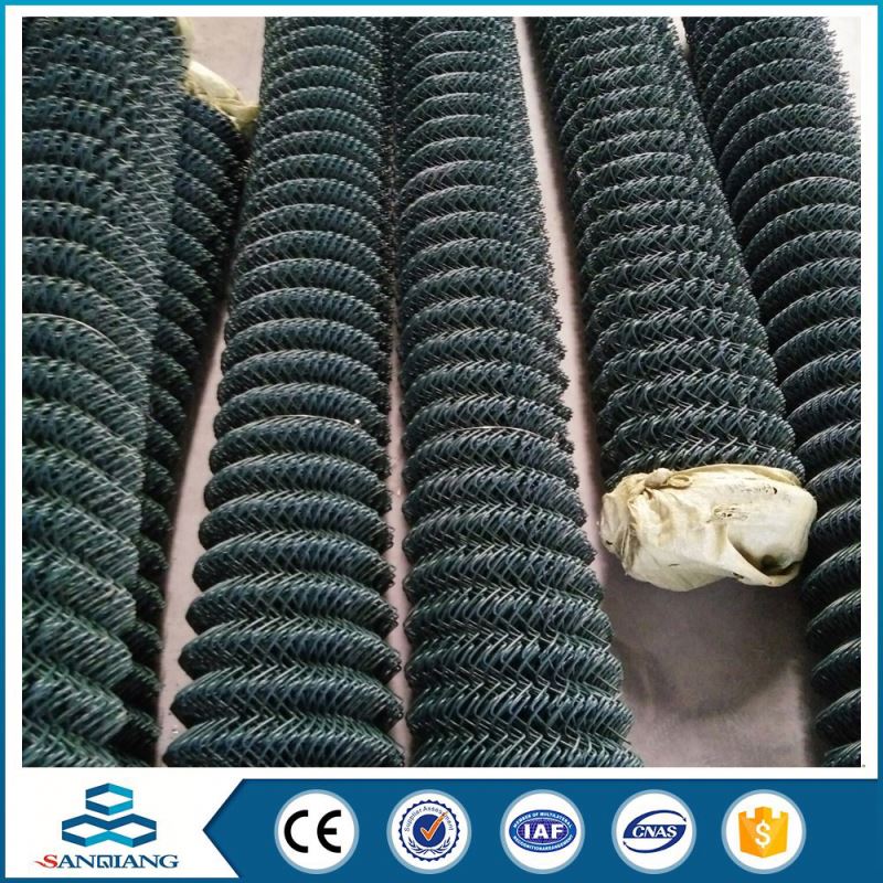 commercial decorative green field chain link fence