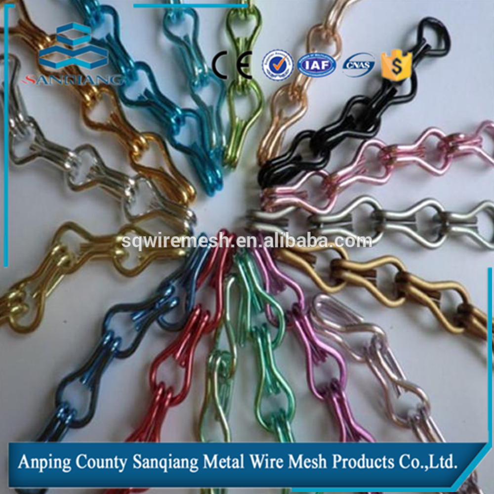 Anodized chain link Curtain / Decorative metal chain link mesh curtain