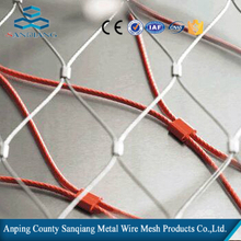 stainless steel wire rope ferrule mesh/safety webnet balustrade for anti-hill mesh, aviary mesh,zoo fencing