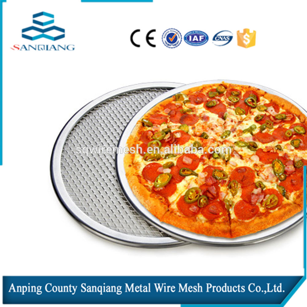 Aluminum mesh pizza pan screen