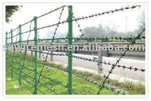 barbed wire mesh fence / barbed wire fence /prong wire fence