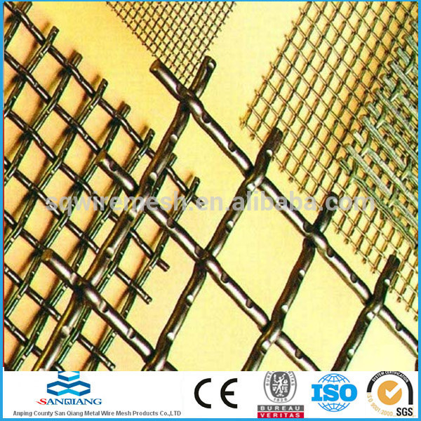 SQ- flattened bend crimped wire mesh(manufacturer)